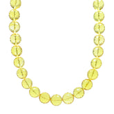 Lemon Amber Faceted Round Beads Necklace - Amber Alex Jewelry